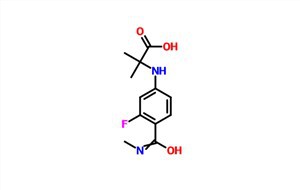 N-[3-Флуоро-4-[(метиламино)карбонил]фенил]-2-метилаланин CAS 1289942-66-0